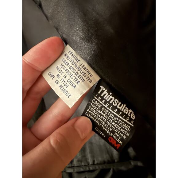 VTG FIELD GEAR FG Premium Leather Jacket Black Removable Lining Zipper Funnel M - Picture 6 of 6